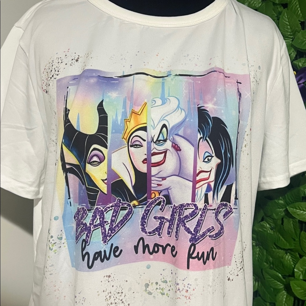 NEW Women’s White Graphic T-Shirt | Sublimated Villain Print